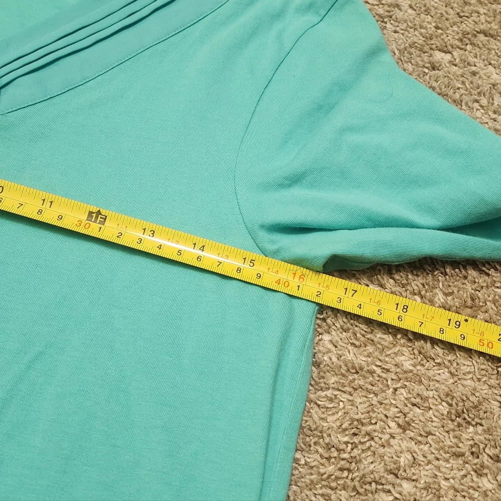 Leo & Nicole Turquoise V-Neck Tunic - Picture 7 of 8